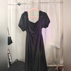 Black milkmaid dress